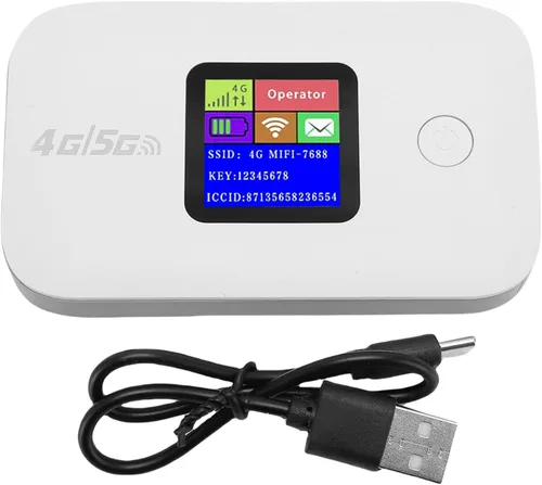 Miniatura 6 de Zopsc Enrutador WiFi inalámbrico portátil, punto de acceso 4G 5G LTE con ranura para tarjeta SIM, velocidad de 150 Mbps, conexión de 12
