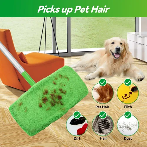 Miniatura 2 de Almohadillas de Microfibra Reutilizables para Trapeador Almohadillas Húmedas Lavables Compatibles con Repuestos de Almohadillas Swiffer Sweeper