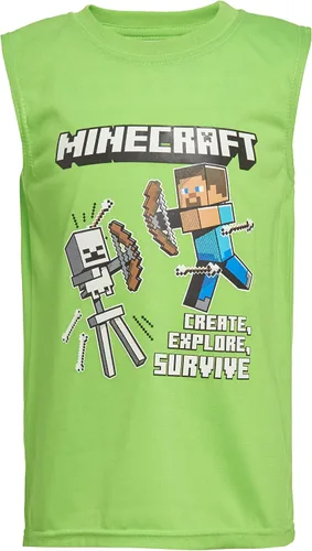 Miniatura 4 de Minecraft Conjunto de camiseta sin mangas de 3 piezas para niños Creepers