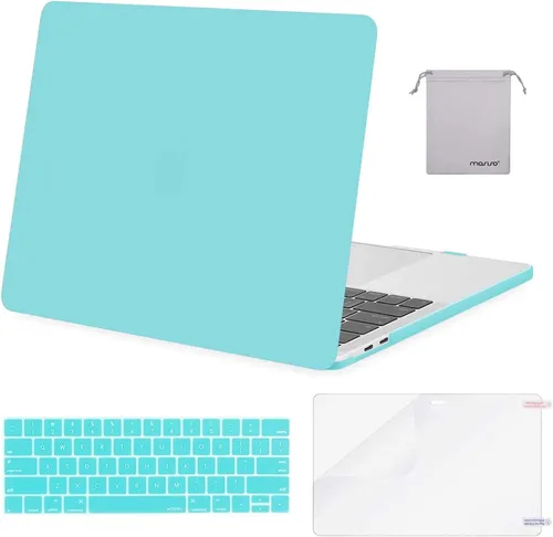 Miniatura 39 de MOSISO - Carcasa rígida de plástico, cubierta de teclado, protector de pantalla y bolsa de almacenamiento para MacBook Pro 13 pulgadas/33 cm Azul