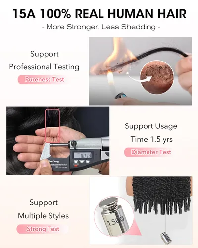 Miniatura 7 de Pull Go Full - Pelucas de cabello humano rizado birmano de 13 x 6 pulgadas, precortadas previamente cortadas, densidad 210, encaje frontal HD