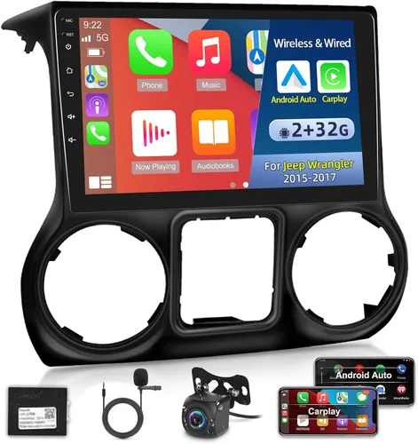 Miniatura 9 de para Jeep Wrangler 2011-2014 con Apple Carplay inalámbrico y Android Auto, 2+64G 10.1 pulgadas pantalla táctil Android radio de coche, DSP/múltiples