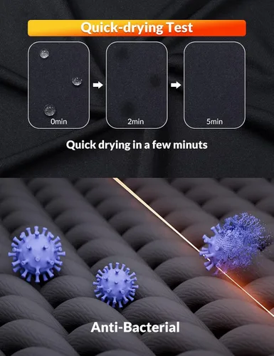 Miniatura 5 de BALEAF Ropa interior térmica para hombre, sin costuras, cálida, atlética, de secado rápido, capa base para clima frío