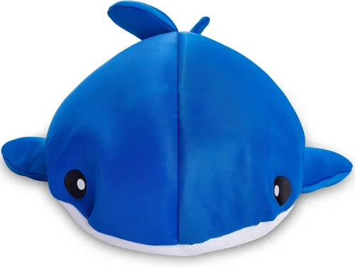 Posh Creations Fideos y flotador de piscina de tiburón ballena con EPS para niños, diversión no inflable para saltar, descansar y montar en la
