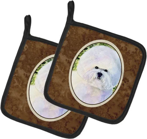Miniatura 23 de Caroline's Treasures SS8617PTHD - Juego de soportes para ollas de cocina resistentes al calor, almohadillas calientes para horno para cocinar, Husky