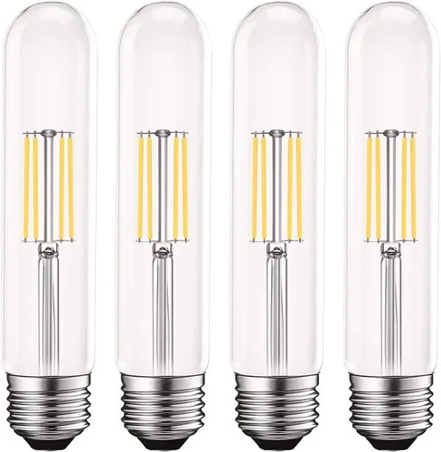 Miniatura 9 de LUXRITE Bombillas LED T9 vintage equivalentes a 60 W, 2700 K blanco cálido, 550 lúmenes, bombillas tubulares Edison regulables de 5 W, vidrio