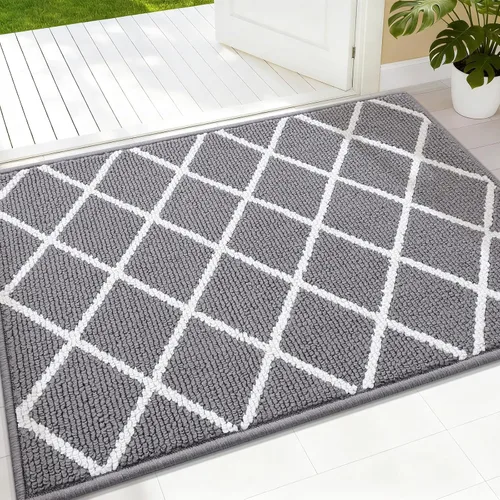 Miniatura 33 de Finchitty Alfombra para Puerta Interior, Resistente a la Suciedad y Absorbente, de Perfil Bajo, Antideslizante, Lavable, Alfombras de Piso