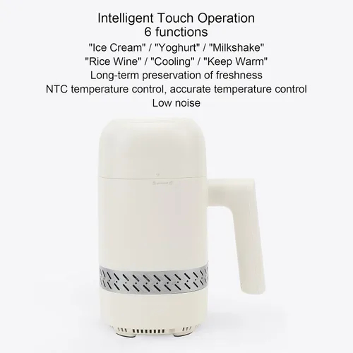 Miniatura 4 de Máquina compacta para hacer helados de 10.1 fl oz, pantalla digital, máquina de yogur congelado para postres rápidos para uso doméstico y cocina