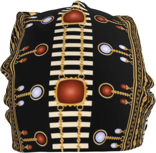Miniatura 50 de Gorro africano holgado para adultos, tejido elástico, de calavera, gorro de invierno para exteriores para mujeres y hombres