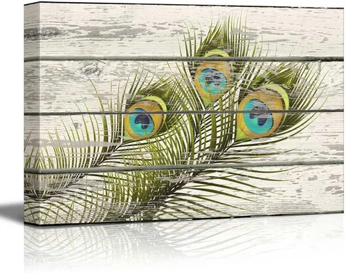 Miniatura 43 de wall26 - Obra de arte con estampado de madera de ciervo en bosque de abedules - Lienzo rústico para pared, arte para el hogar - 16 x 24 pulgadas