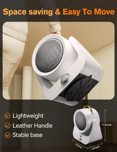 Miniatura 6 de Calentadores eléctricos para uso en interiores, oscilación ilimitada de 100°, calentamiento instantáneo 2S, calentadores eléctricos de cerámica