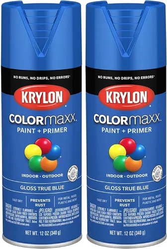 Miniatura 41 de Krylon K05599007 COLORmaxx Pintura en aerosol y base para uso en interiores y exteriores, color gris brillante para maquinaria, 12 onzas
