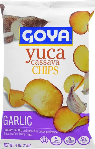Miniatura 2 de Goya Chips de yuca de yuca de ajo, 4 onzas (paquete de 12)