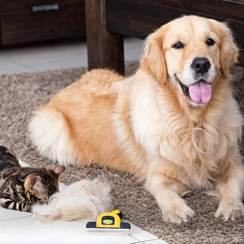 Miniatura 8 de Cepillo DarkPets para gatos y perros para animales pequeños, medianos y grandes, con pelo corto a largo Reduce drásticamente el desprendimiento