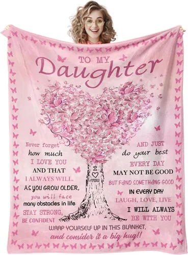 Quilazy Regalos para hija de mamá papá, regalo para hija, regalos de cumpleaños de Navidad para hija adulta, para niñas adultas, día de la madre,