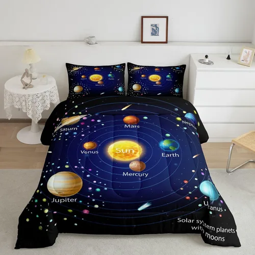 Miniatura 32 de Erosebridal - Juego de edredón con bandera estadounidense, juego de edredón de plumón tamaño individual para niños y adolescentes, juego de edredón