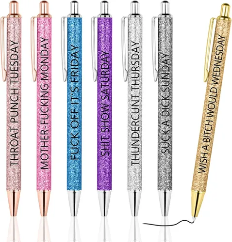 Miniatura 10 de AUAUY 10 bolígrafos de dibujos animados, bonitos bolígrafos de orejas de personaje con cabeza de ratón, bolígrafo retráctil, multicolor jumbo
