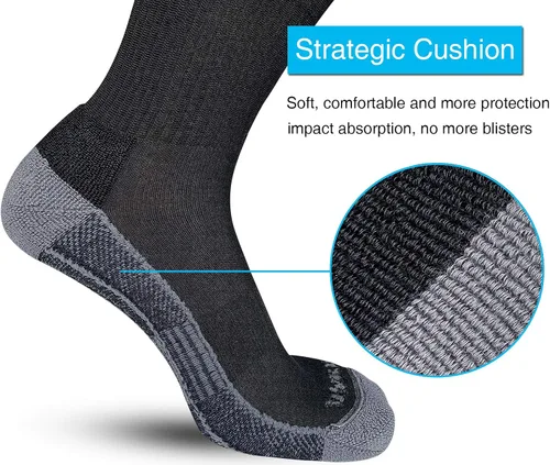 Miniatura 4 de APTYID Calcetines acolchados con control de humedad para hombre (46 pares)