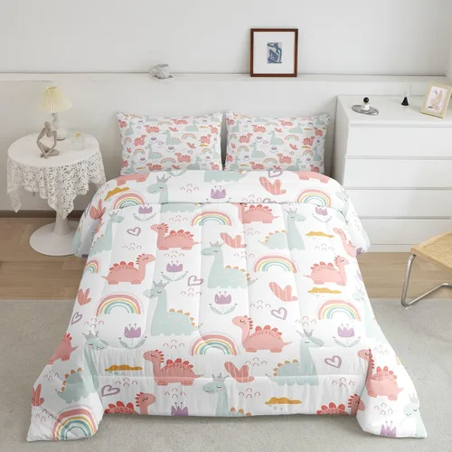 Miniatura 54 de Feelyou Juego de edredón de perezoso lindo juego de ropa de cama para niños y niñas, juego de edredón de mariposa de galaxia, hojas botánicas
