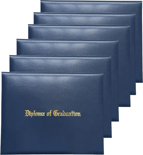Miniatura 11 de MyGradDay Cubierta de diploma impresa 8.5x11 titular del diploma de graduación cubierta de cuero liso tamaño carta negro
