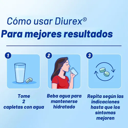 Miniatura 5 de Diurex Pastillas de agua ultra reenergizantes - Alivia la hinchazón de agua - Siéntete mejor y menos pesado - 80