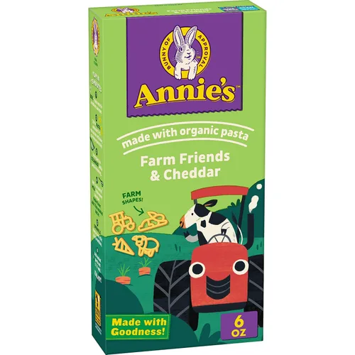 Miniatura 15 de Conchas de Annie's y Cheddar Añejo Real, hecho con pasta orgánica y queso real, 6 onzas
