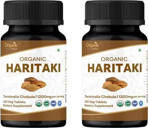 Miniatura 9 de ORGANIC SPREE Haritaki Tablets - Suplemento Haritaki orgánico del USDA, apoya la digestión y el bienestar general*, 120 tabletas