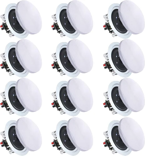 Miniatura 11 de Vaiyer Par de altavoces de techo de 6.5 pulgadas y 400 vatios (por par) para sistema de cine en casa, montaje empotrado en la pared en el techo de 2