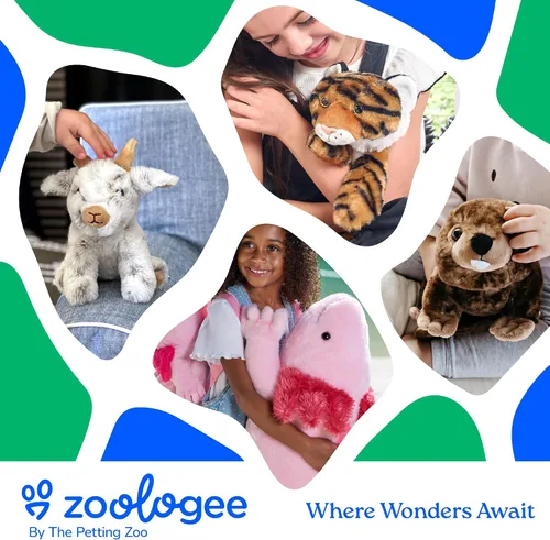 Miniatura 7 de The Petting Zoo Gorilla - Animal de peluche, regalos para niños, animales salvajes del zoológico Onez, juguete de peluche de gorila de 12 pulgadas