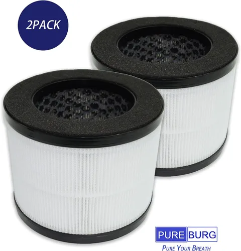 Miniatura 2 de PUREBURG Filtro de repuesto compatible con el purificador de aire Okaysou Airmic4S, paquete de 2 compuestos orgánicos volátiles H13 HEPA de 4 etapas