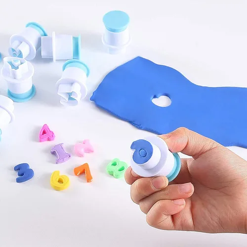 Miniatura 3 de Juego de 26 piezas de sellos para galletas con impresión, cortadores de galletas con letras del alfabeto, molde para galletas y bizcochos