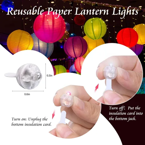 Miniatura 4 de 50 luces de globo, mini luces LED, redondas, largas esperas, lámpara de bola para linterna de papel, fiesta de cumpleaños, Navidad, Halloween, Azul