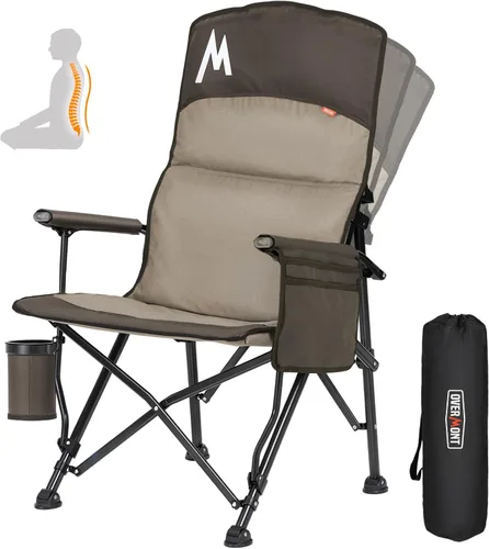 Miniatura 10 de Overmont Silla de camping climatizada con respaldo alto - 3 niveles de calor Calefacción por separado de 2 zonas - Soporte de 450 libras Silla