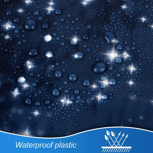 Miniatura 3 de Joyberg Paquete de 2 manteles espaciales, mantel de plástico con estampado de galaxia, cielo estrellado, impermeable, a prueba de aceite, mantel