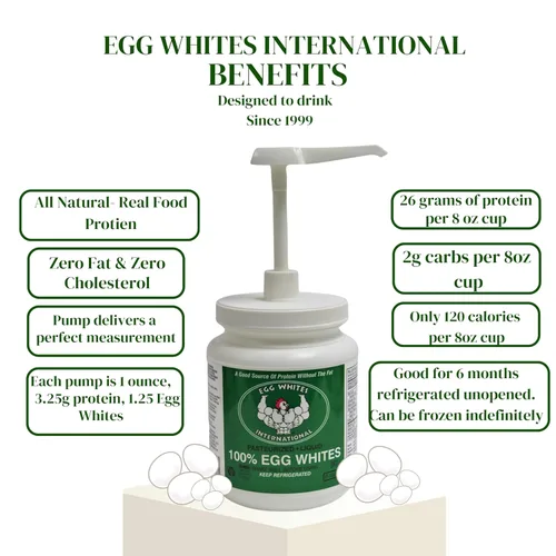 Miniatura 5 de Egg Whites International - Proteína líquida 100% pura de clara de huevo diseñada para beber. AHORA 100% SIN JAULA (1 galón)