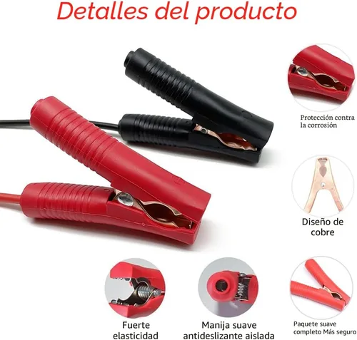 Miniatura 3 de GRZWAYS Cables de puente con adaptador compatibles con batería de arranque M18 de 18V de Mil.waukee, cables de refuerzo automotriz de 2 pies y 8AWG