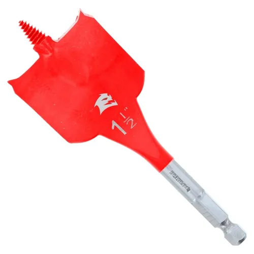 Diablo Broca de pala para madera - Diseño Speed-TIP - Diámetro de 1-1/2", Longitud de 4", Vástago hexagonal de 1/4" - DSP1090
