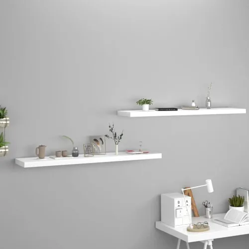 Miniatura 133 de Estantes flotantes de pared, juego de 4 estantes decorativos para montar en la pared, estante colgante con soportes invisibles para decoración