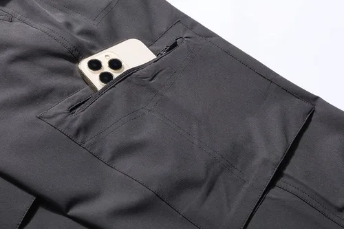 Miniatura 6 de MOERDENG Pantalones de senderismo ligeros para hombre con cinturón, impermeables, de secado rápido, pantalones tácticos elásticos