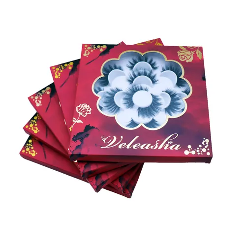 Miniatura 134 de Veleasha Pestañas postizas de manga puntiagudas, 100% hechas a mano, aspecto natural, pestañas postizas ligeras con banda transparente suave