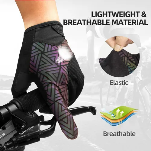 Miniatura 3 de CbRSPORTS Guantes de ciclismo guantes de bicicleta guantes de gimnasio guantes de montaña antideslizantes absorción de golpes almohadilla de gel