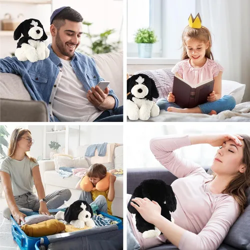 Miniatura 5 de Border Collie - Animal de peluche para perro, almohadillas térmicas para microondas para calambres y alivio de la ansiedad, refrescante