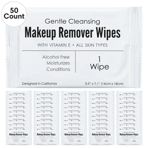 Miniatura 8 de World Amenities - Toallitas removedoras de maquillaje a granel 50 unidades Envueltas individualmente, limpieza suave, sin alcohol - Todo