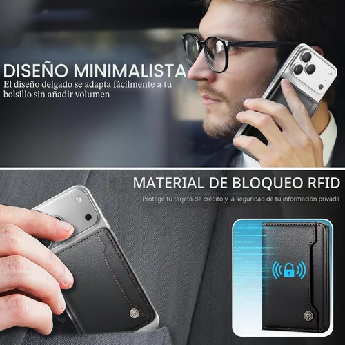 Miniatura 3 de Vinich para MagSafe Cartera Magnética con Bloqueo RFID Portador de Tarjetas Compatible con Teléfonos y Fundas MagSafe, Imán Fuerte Cartera