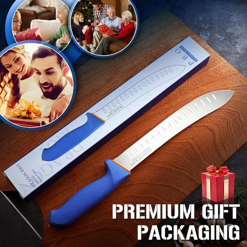 Miniatura 6 de DRAGON RIOT Cuchillo para romper carnicero de alta calidad, cuchillo de cimro curvo de 10 pulgadas, cuchillo de carnicero para cortar carne