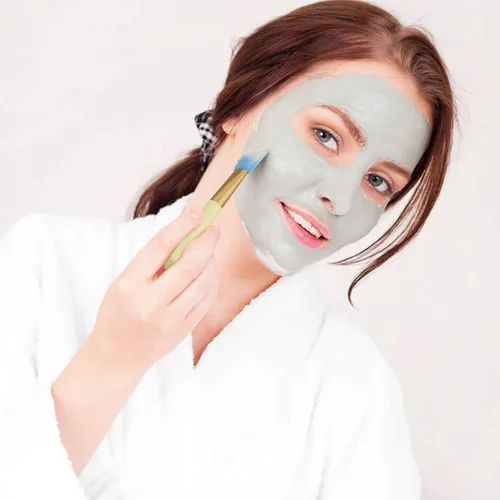 Miniatura 4 de Cuttte 4 aplicadores de máscara facial de silicona, aplicador de máscaras faciales flexibles, herramientas hidratantes sin pelo, cepillos faciales