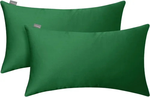 Miniatura 22 de Thmyo - Paquete de 2 fundas de almohada de algodón sólido decorativas cuadradas, fundas de almohada DIY, fundas de almohada en blanco