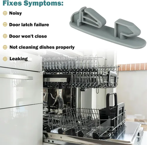 Miniatura 3 de 8565925 Reemplazo de clip de tope de riel deslizante para lavavajillas Whirlpool Kenmore KitchenAid, piezas de estante superior (paquete de 2)