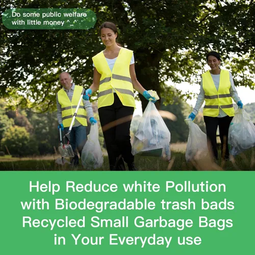 Miniatura 7 de Pequeñas bolsas de basura compostables – Mini bolsa de basura biodegradable de 1.2 galones, sin fragancia y fácil desgarre, a granel, forros