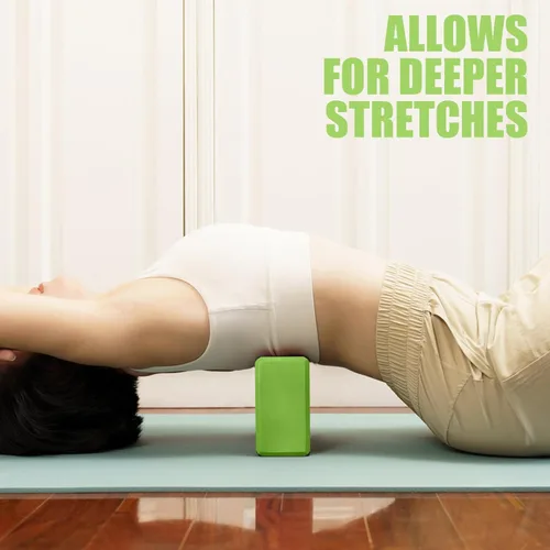 Miniatura 7 de 2 Pcs Yoga Blocks, 9"x6"x3" Foam Blocks Yoga Props for Pilates Stretching and Meditation Exercise Blocks Lightweight Yoga Essentials Verde